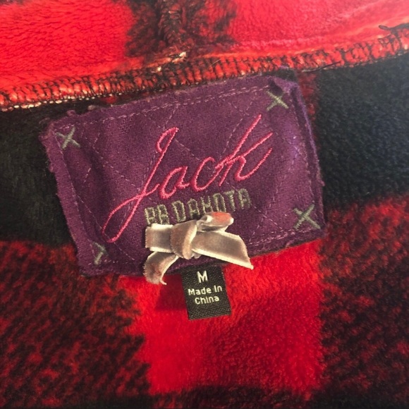 Red Plaid Teddy Jacket - Picture 3 of 4